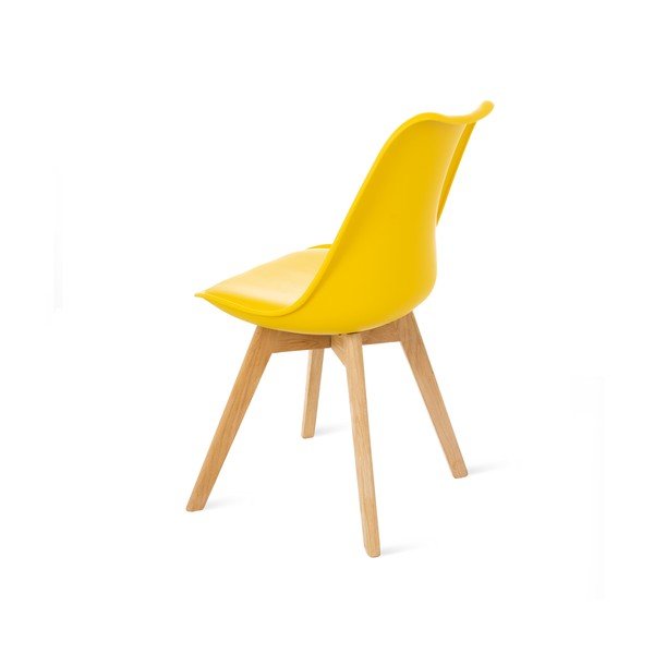 Zestaw 2 żółtych krzeseł z bukowymi nogami Bonami Essentials Retro-image-4