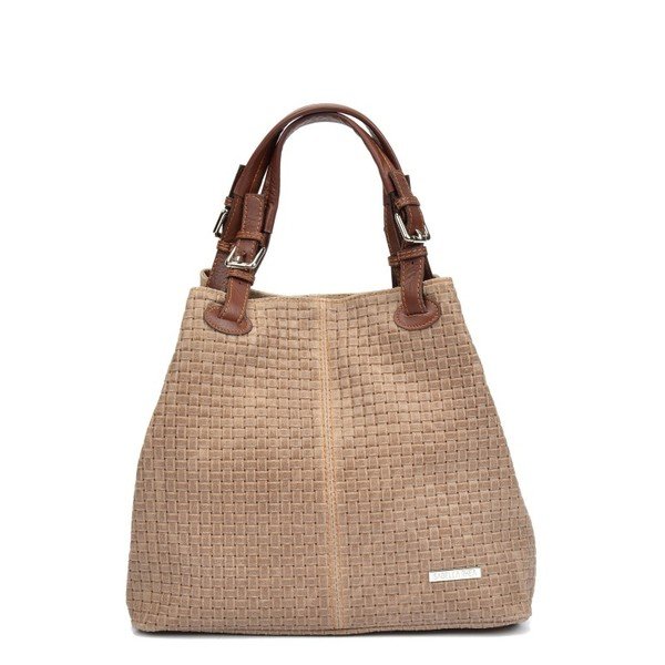 Brązowo-szara torebka skórzana Isabella Rhea 858-image-2