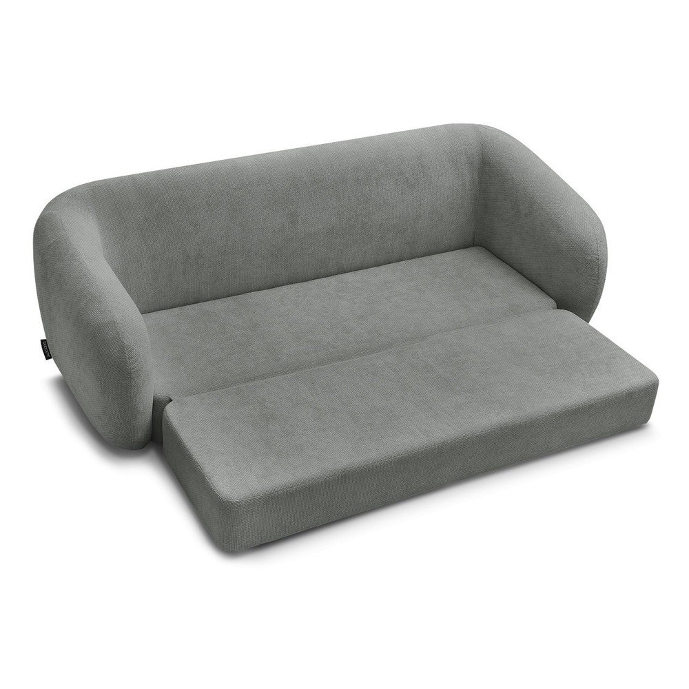 Ciemnoszara rozkładana sofa z tkaniny szenilowej 228 cm Neyo – Bobochic Paris (zdjęcie 8)