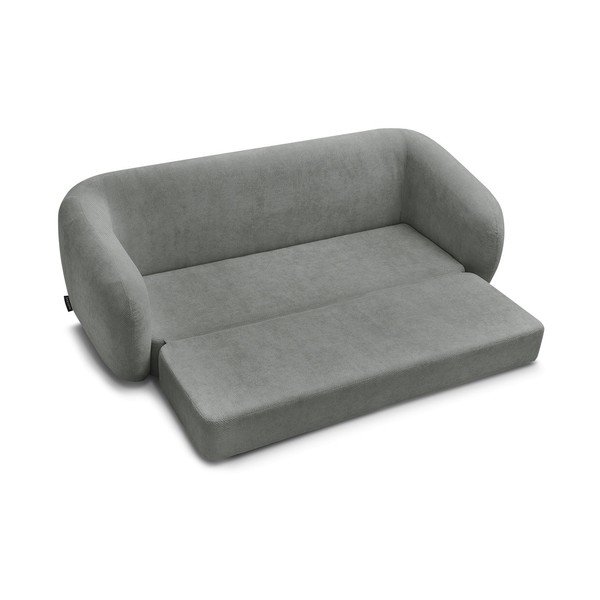 Ciemnoszara rozkładana sofa z tkaniny szenilowej 228 cm Neyo – Bobochic Paris-image-3