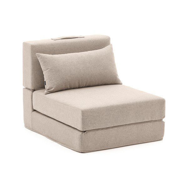 Szarobeżowy rozkładany fotel Arty – Kave Home