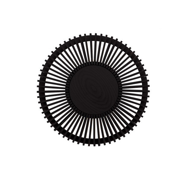 Czarna lampa sufitowa z litego drewna dębowego ø 35 cm Clava Up – UMAGE