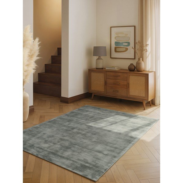 Jasnoniebieski dywan z wiskozy tkany ręcznie 80x150 cm Noemi – Vikosa-image-1