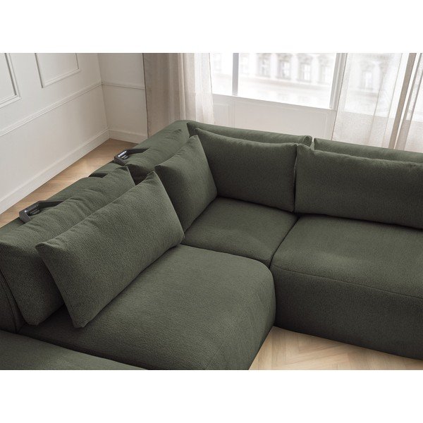 Zielony częściowo rozkładany narożnik modułowy Jana – Bobochic Paris-image-3