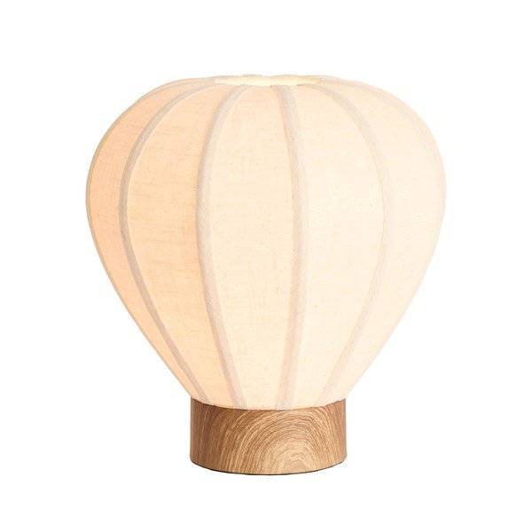 Kremowa metalowa lampa stołowa z tekstylnym kloszem (wysokość 36 cm) Kyzo – Light & Living-image-1