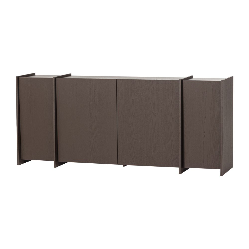 Ciemnobrązowa komoda w dekorze jesionu 200x85x44 cm Brock – WOOOD