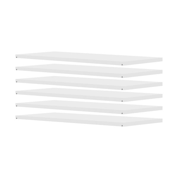 Biały element regału modułowego 6 szt. 82x2 cm Dakota – Tenzo