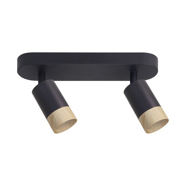 Czarno-naturalna lampa sufitowa z metalowym kloszem 34x5.5 cm Conti – Candellux Lighting-image-2