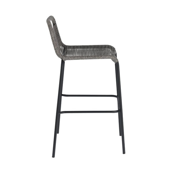 Szary hoker ze stalową konstrukcją Kave Home Glenville, wys. 74 cm-image-2