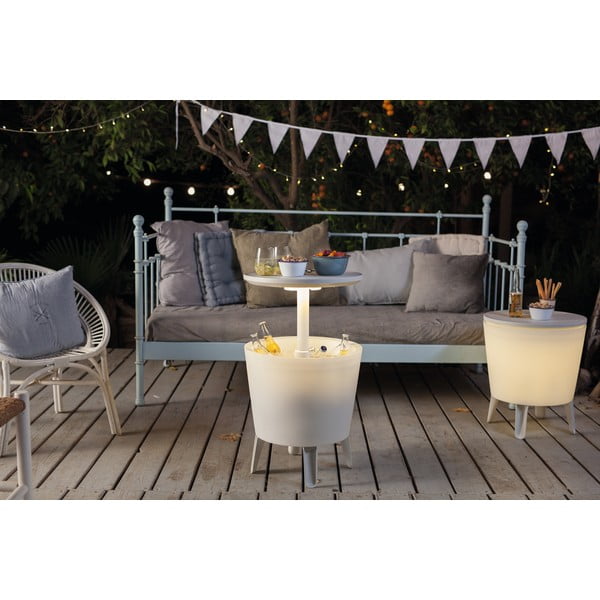 Okrągły stolik ogrodowy z pojemnikiem na lód 49.5x49.5 cm Illuminated cool – Keter-image-4