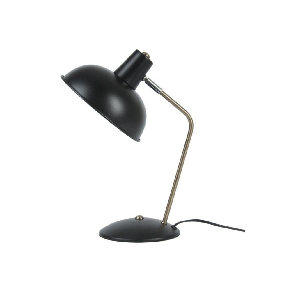 Czarna lampa stołowa Present Time Leitmotiv Hood