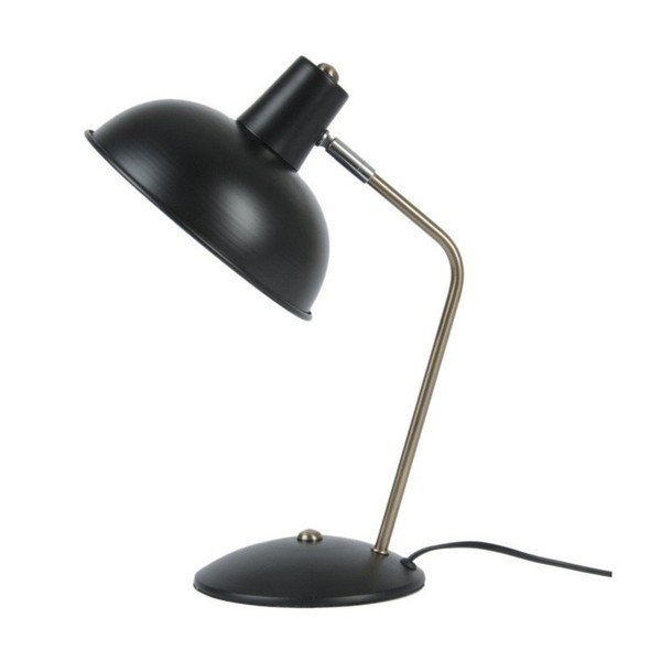 Czarna lampa stołowa Present Time Leitmotiv Hood