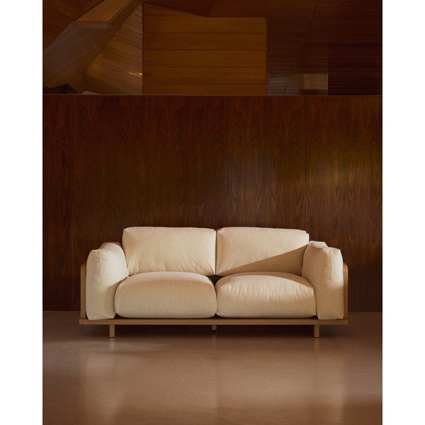 Beżowa sofa 225 cm Oaq – Kave Home-image-1