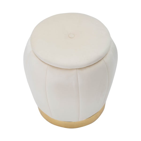 Kremowy aksamitny puf Paris – Mauro Ferretti-image-2