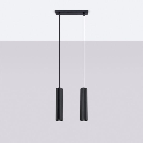 Czarna metalowa lampa wisząca Gleam – Sollux-image-2