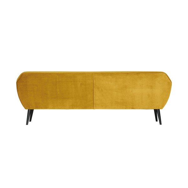 Żółta aksamitna sofa WOOOD Rocco, 230 cm-image-1