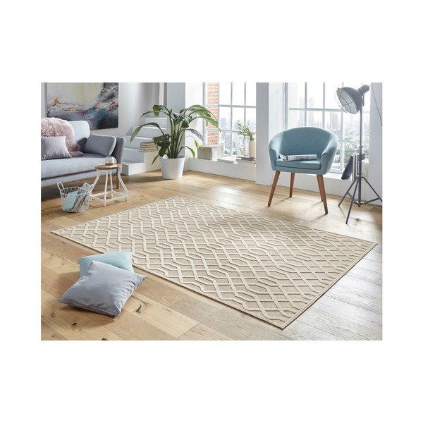 Kremowy dywan z wiskozy Mint Rugs Caine, 160x230 cm-image-1