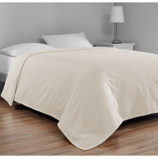 Kremowa bawełniana narzuta na łóżko dwuosobowe 200x230 cm Serenity – Mijolnir