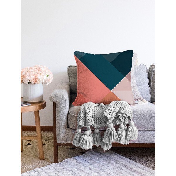 Poszewka na poduszkę z domieszką bawełny Minimalist Cushion Covers Triangles, 55x55 cm-image-2
