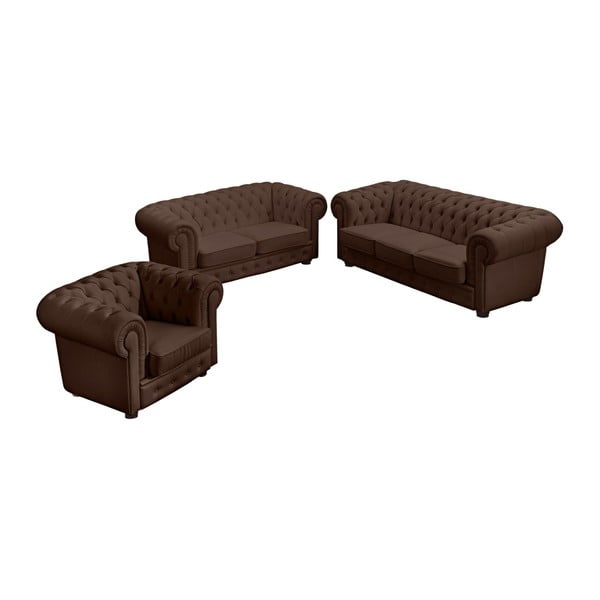Brązowa skórzana sofa Max Winzer Bridgeport, 172 cm-image-1