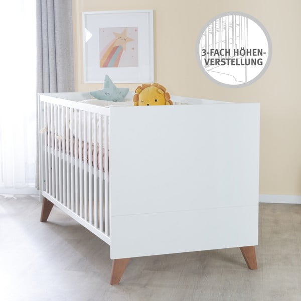 Biało-naturalne łóżeczko 70x140 cm Ole – Roba-image-1