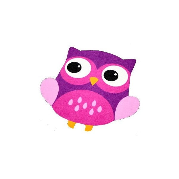 Fioletowy dywan dziecięcy Zala Living Owl, 66x66 cm