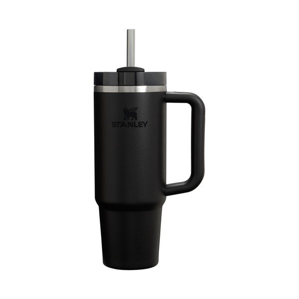 Czarny termos ze stali nierdzewnej ze słomką 890 ml Quencher H2.O FlowState™ Tumbler Black 2.0 – Stanley