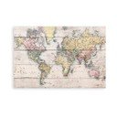 Tabliczka ścienna z drewna sosnowego Really Nice Things Mapamundi, 40x60 cm