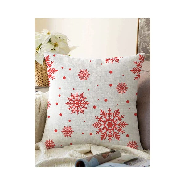 Zestaw 4 świątecznych poszewek na poduszki i bieżnika Minimalist Cushion Covers Red Christmas-image-3