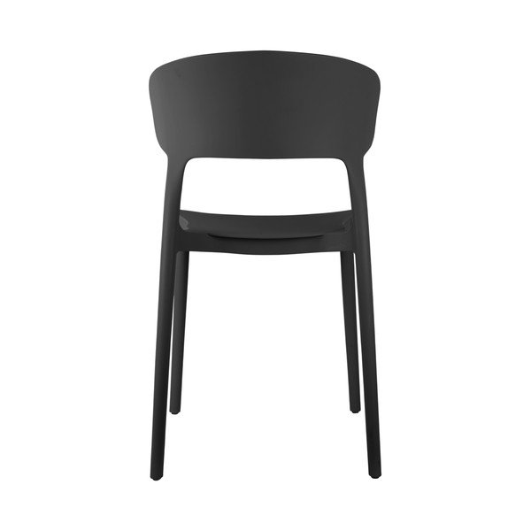 Czarne plastikowe krzesła zestaw 4 szt. Fain – Leitmotiv-image-4