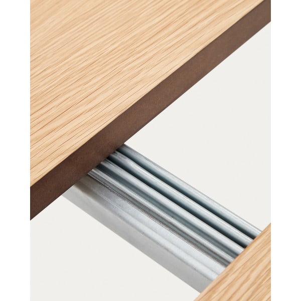 Okrągły rozkładany stół z blatem w dekorze dębu ø 90 cm Montuiri – Kave Home-image-4