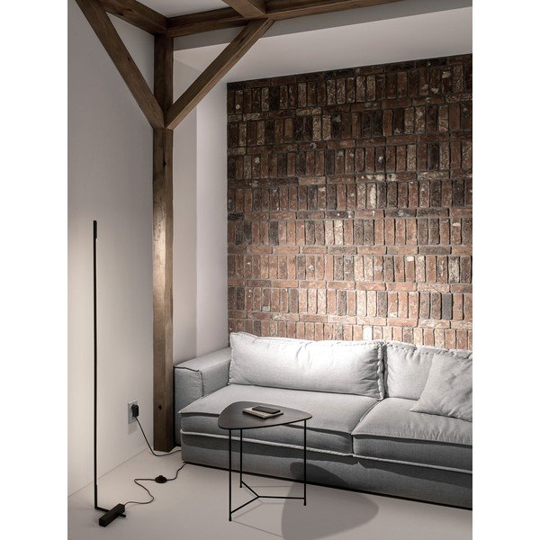 Czarna metalowa lampa stojąca LED z kloszem ze szkła akrylowego (wysokość 140 cm) Raccio – Nova Luce-image-1