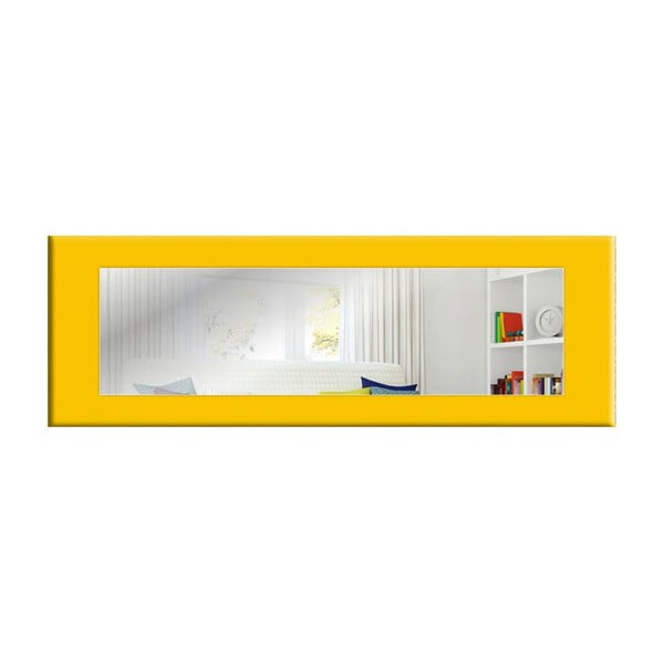 Lustro ścienne w żółtej ramie Oyo Concept Eve, 120x40 cm