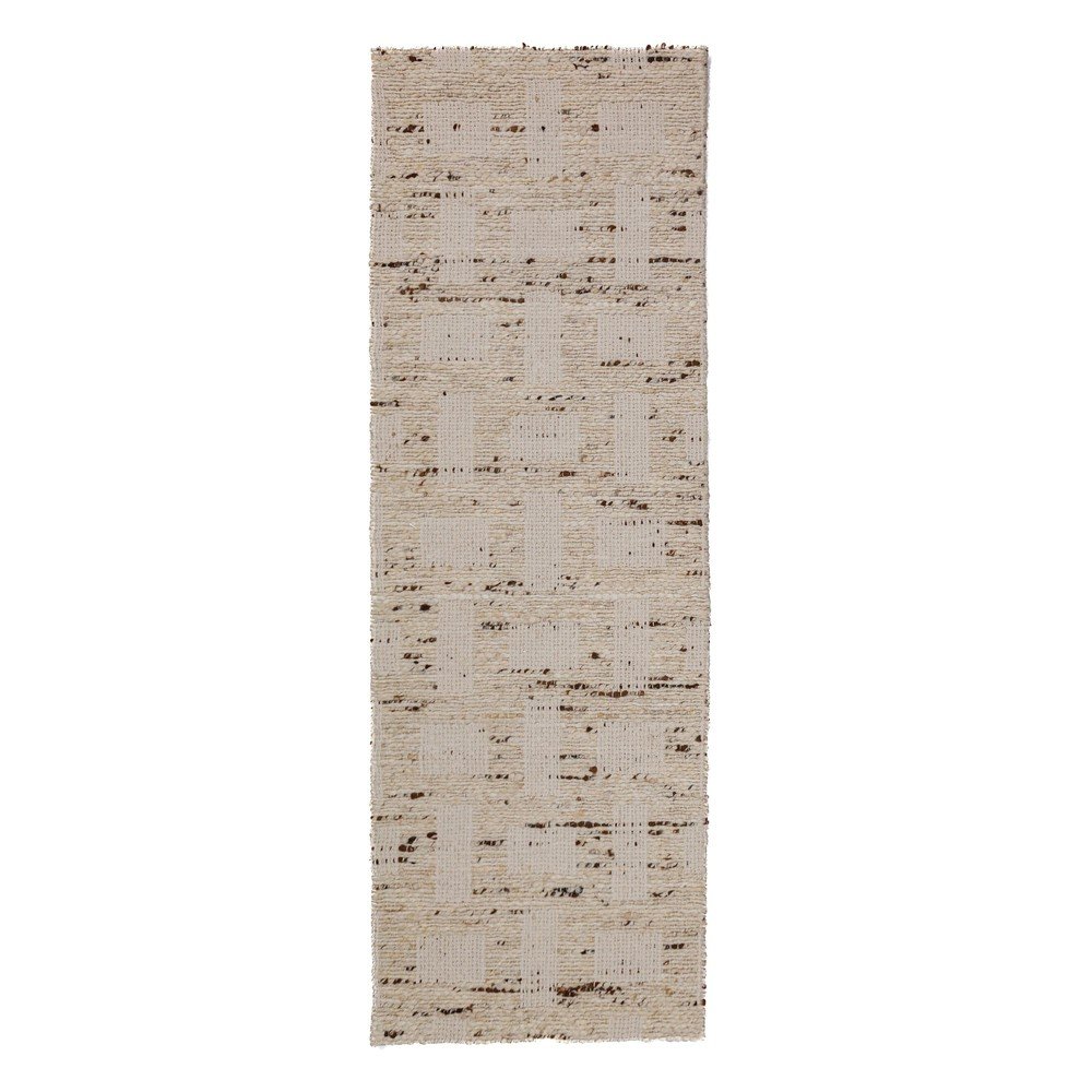 Chodnik z mieszanki wełny tkany ręcznie w naturalnym kolorze 80x230 cm Rova Blend – Flair Rugs
