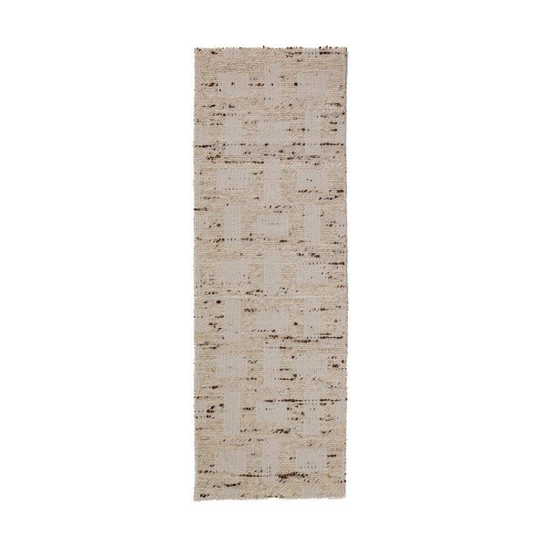 Chodnik z mieszanki wełny tkany ręcznie w naturalnym kolorze 80x230 cm Rova Blend – Flair Rugs