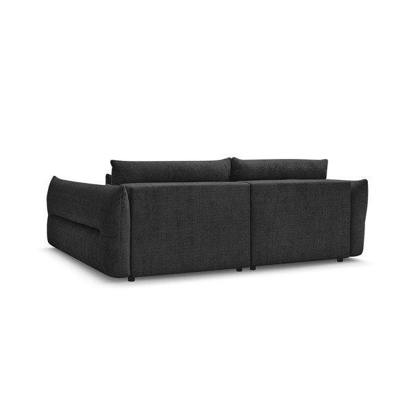 Czarna sofa z tkaniny szenilowej 276 cm Neil – Bobochic Paris-image-4