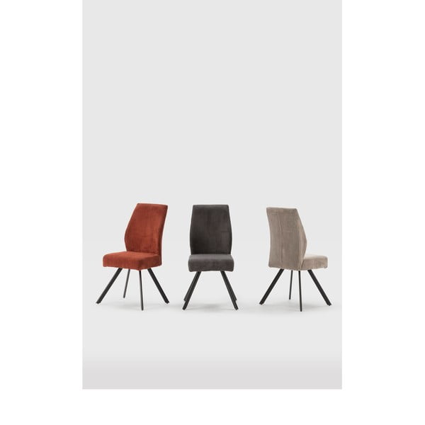 Ciemnoszare sztruksowe krzesła zestaw 2 szt. Anibal – Marckeric-image-1