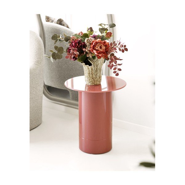 Szklany okrągły stolik ø 45 cm Florens – House Nordic-image-1