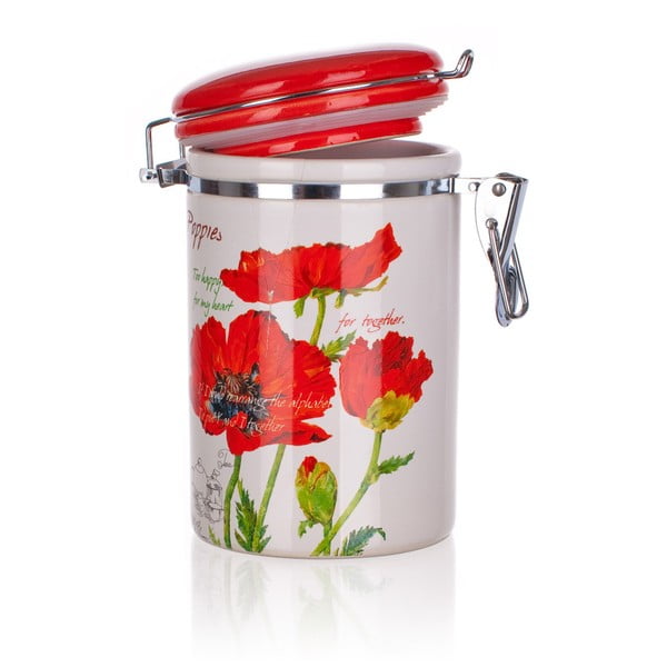 Ceramiczny pojemnik Banquet Red Poppy, 750 ml