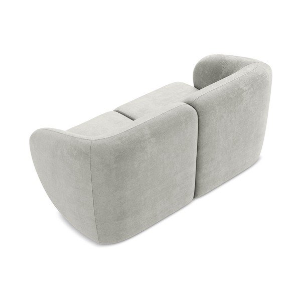 Jasnoszara sofa z tkaniny szenilowej 174 cm Lani – Makamii-image-3