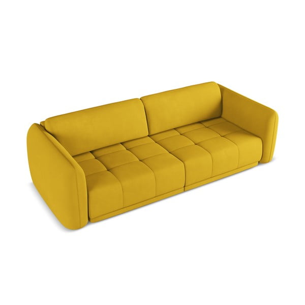 Żółta sofa 210 cm Hoku – Makamii-image-3