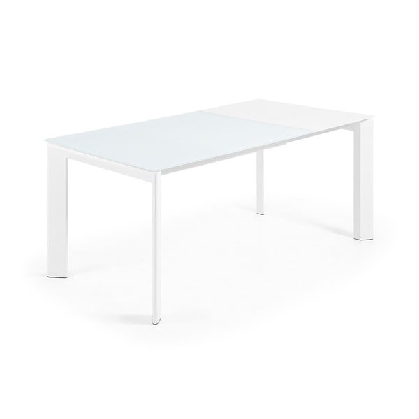 Rozkładany stół z dodatkowym blatem ze szklanym blatem 80x120 cm Axis – Kave Home-image-1
