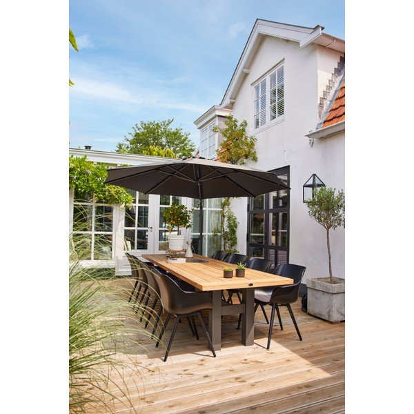 Ciemnoszary parasol ogrodowy ø 300 cm Shadowflex – Hartman-image-2