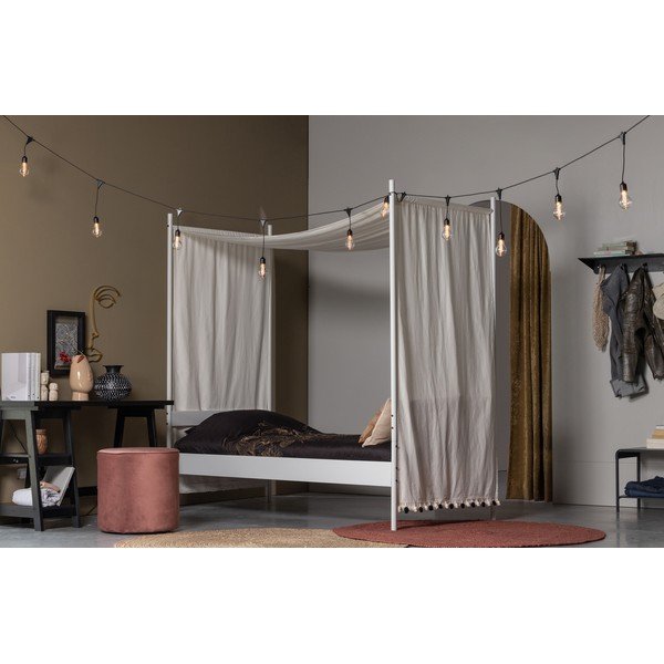 Różowy aksamitny puf WOOOD Sara, ⌀ 46 cm-image-1