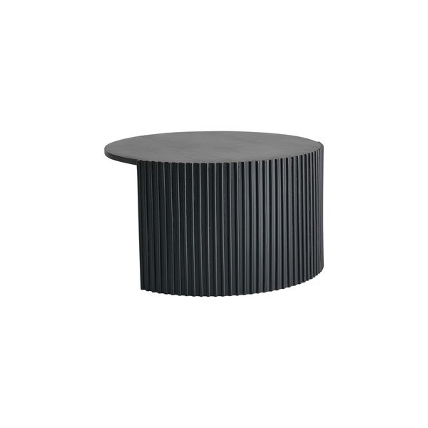 Czarny okrągły stolik z blatem z drewna mango ø 80 cm Bisselina – Ellos Home-image-2