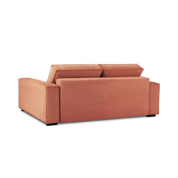 Różowa sztruksowa rozkładana sofa Mazzini Sofas Azalea-image-4
