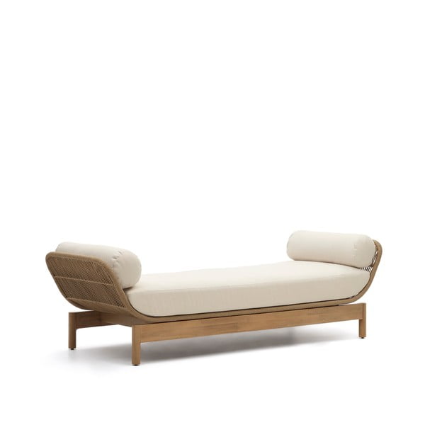 Kremowa sofa ogrodowa z litego drewna akacjowego Catalina – Kave Home-image-2