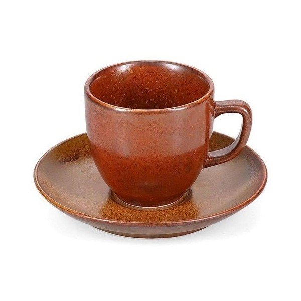 Brązowy porcelanowy spodek ø 14 cm Ovio – BonBistro-image-1