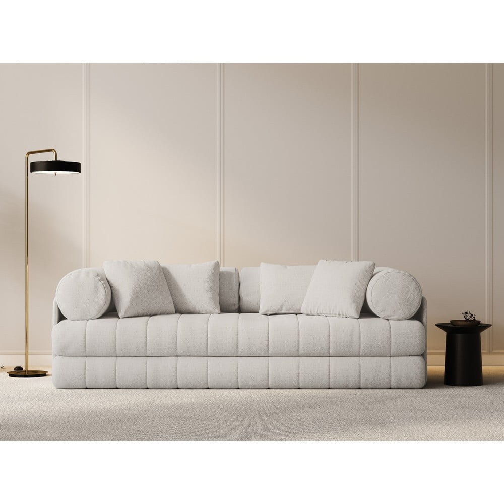 Beżowa rozkładana sofa z materiału bouclé 206 cm Kemi – Cosmopolitan Design (zdjęcie 5)