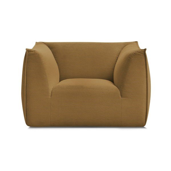 Musztardowy sztruksowy fotel Giorgia – Bobochic Paris-image-2